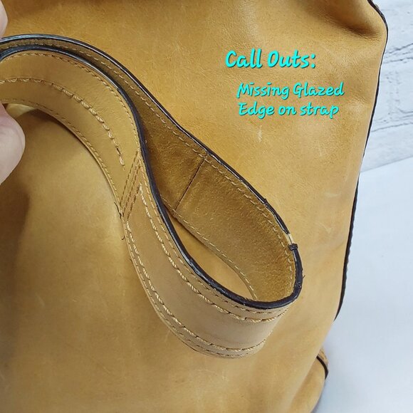 COACH 'BLEEKER COBBLESTONE' LEATHER DUFFLE SHOULDER BAG ALLOY HARDWARE BUCKLES - Picture 15 of 16